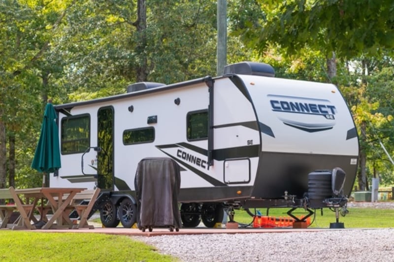 Red Carpet with Patio Pull-Thru RV Site-1